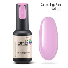 Камуфлююча каучукова база /делікатний рожевий/ /UV/LED Camouflage Base Sakura Delicate Pink PNB/